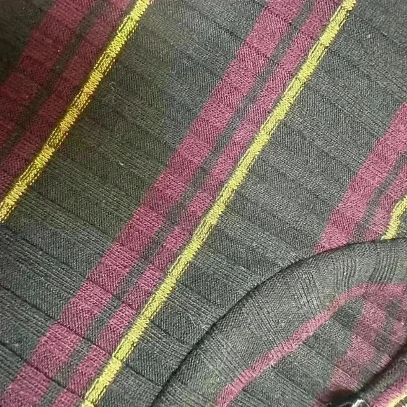 Dynamite | Striped long sleeve sweater black purple tan dress size medium - Picture 4 of 6